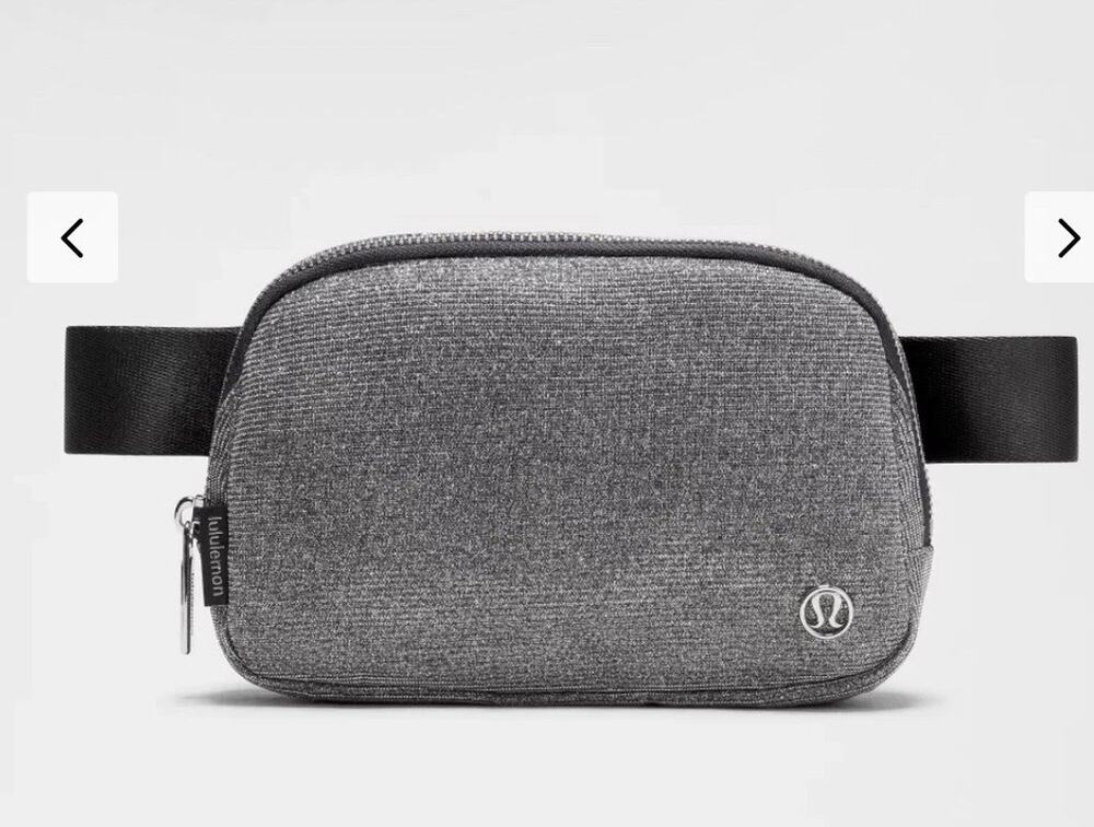 Lululemon Everywhere Belt Bag 1L Glitter Silver Black Metallic NWT